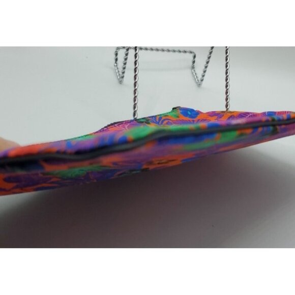 VILEBREQUIN Pink Blue Multicolored Hibiscus Floral Beach Pouch Clutch MEDIUM NWT - Picture 12 of 13